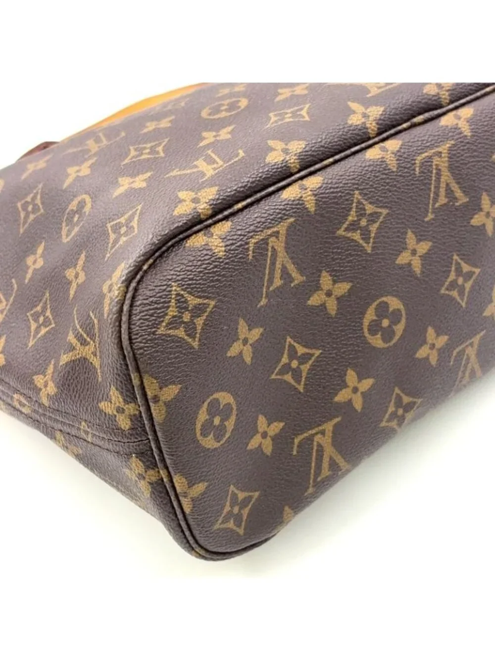 ★SOLD★ Louis Vuitton Neverfull PM Monogram Leather Brown Tote Gold - Picture 6 of 15